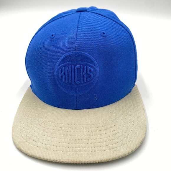 New York Knicks Hat Mitchell & Ness Blue Snapback Cap Hat Adjustable Fit Cleaned - Picture 3 of 12